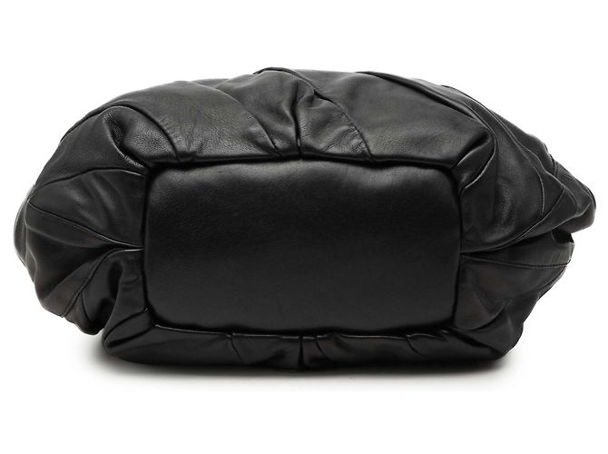 Céline Borsa Hobo Pleated Bittersweet in pelle di vitello nera Celine Nero - vista 3