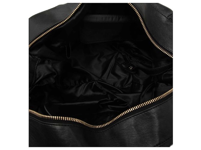 Céline Borsa Hobo Pleated Bittersweet in pelle di vitello nera Celine Nero - vista 4
