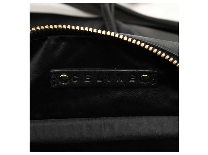 Céline Borsa Hobo Pleated Bittersweet in pelle di vitello nera Celine Nero - vista 5