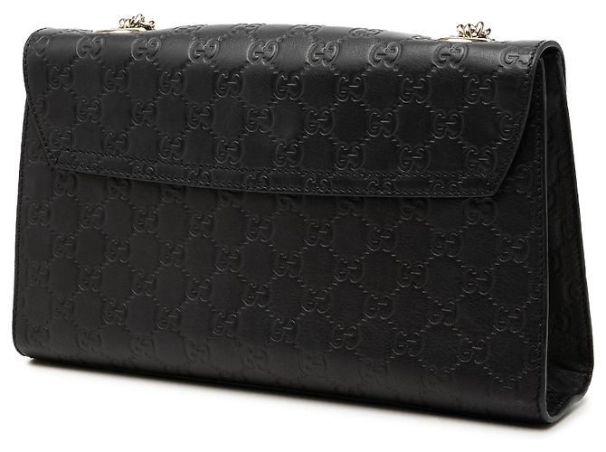Borsa a tracolla Gucci Black Medium Guccissima Emily Nero - vista 2