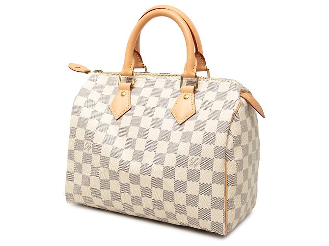 Louis Vuitton White Damier Azur Speedy 25 Bianco - vista 2