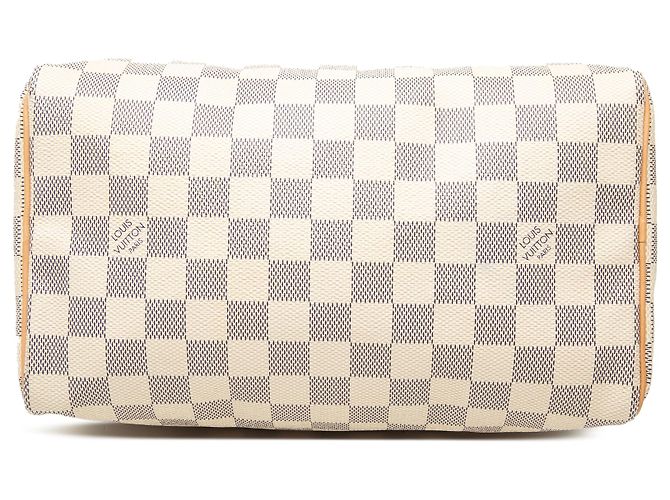 Louis Vuitton White Damier Azur Speedy 25 Bianco - vista 3