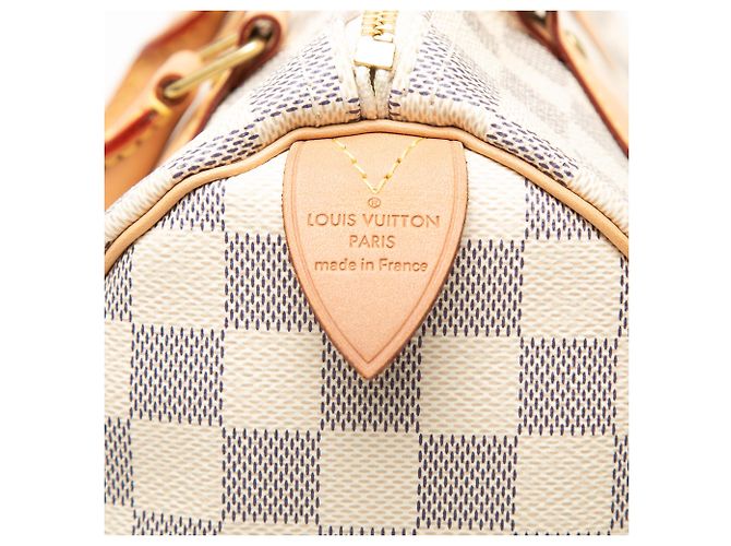 Louis Vuitton White Damier Azur Speedy 25 Bianco - vista 5