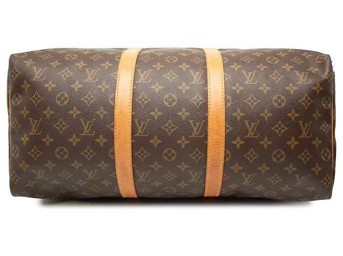 Louis Vuitton Marrone Monogram Keepall 50 - vista 3