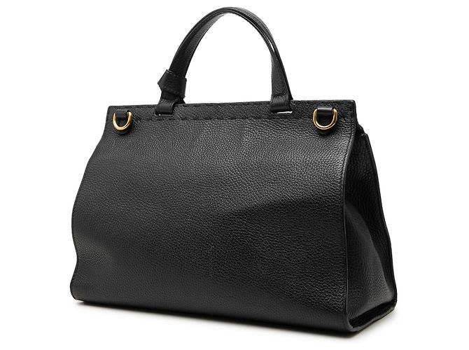 Borsa Gucci Black Small GG Marmont in pelle di vitello granulata Nero - vista 2