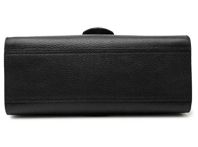Borsa Gucci Black Small GG Marmont in pelle di vitello granulata Nero - vista 3