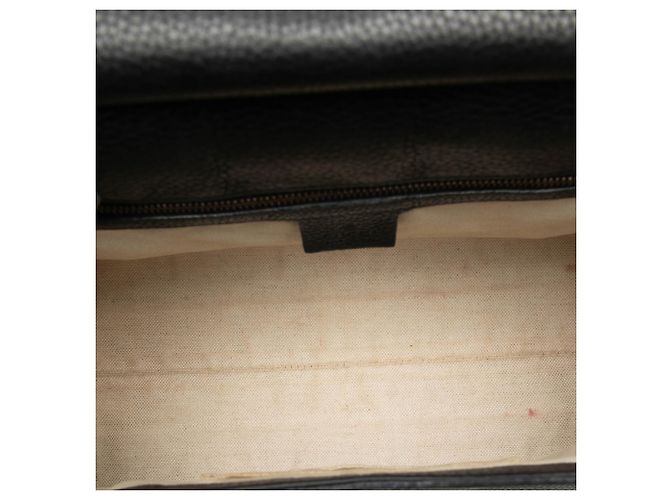 Borsa Gucci Black Small GG Marmont in pelle di vitello granulata Nero - vista 4