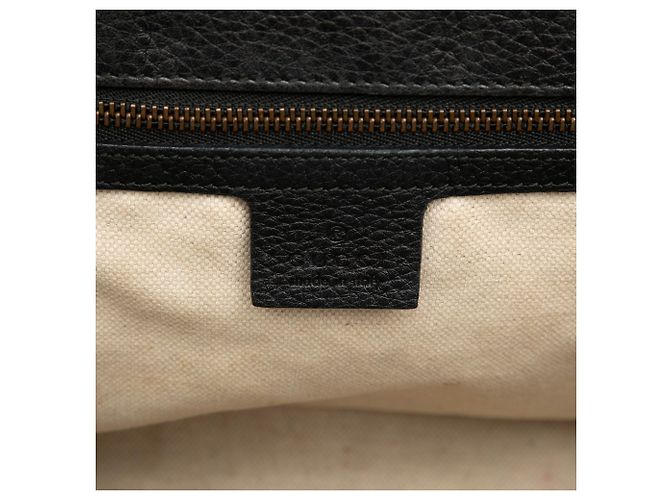 Borsa Gucci Black Small GG Marmont in pelle di vitello granulata Nero - vista 5