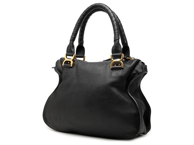 Borsa Marcie in pelle nera media Chloé Nero - vista 2