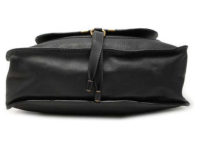 Borsa Marcie in pelle nera media Chloé Nero - vista 3