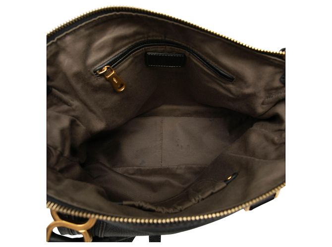 Borsa Marcie in pelle nera media Chloé Nero - vista 4