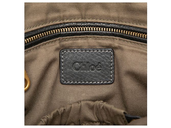 Borsa Marcie in pelle nera media Chloé Nero - vista 5