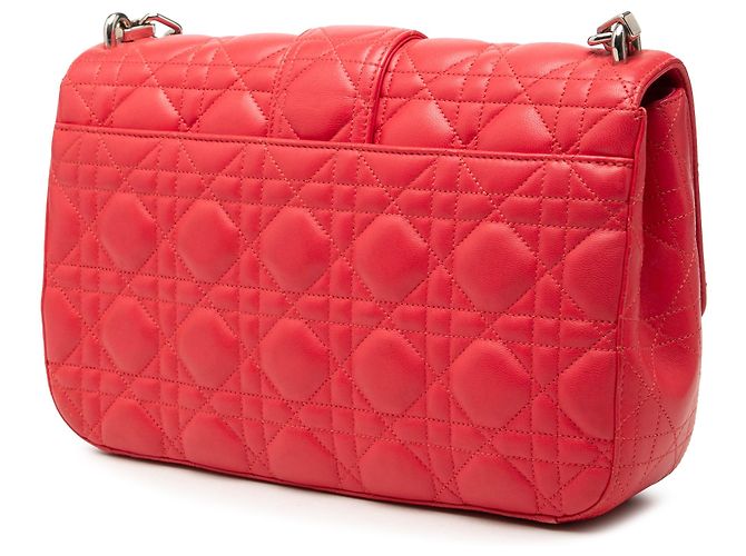 Dior Orange Lammleder Medium Cannage Miss Dior Flap Rot - Ansicht 2