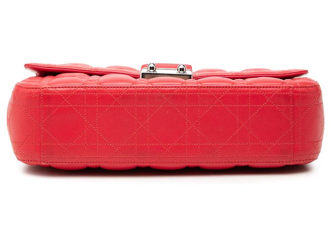 Dior Orange Lammleder Medium Cannage Miss Dior Flap Rot - Ansicht 3
