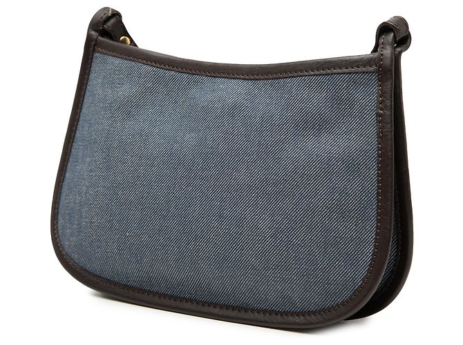 Pochette crossbody in denim blu Fendi - vista 2