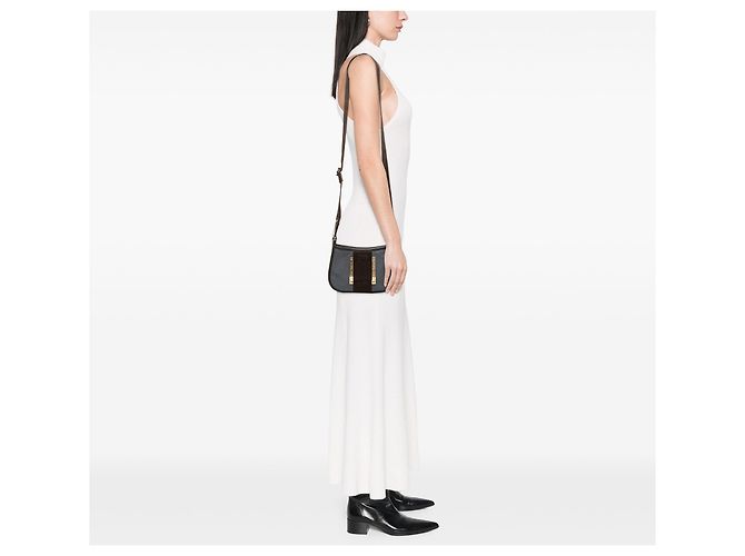 Pochette crossbody in denim blu Fendi - vista 6