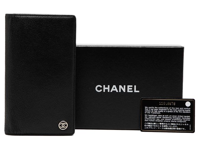 Cartera Chanel Black CC Goatskin L Yen Negro - vista 8
