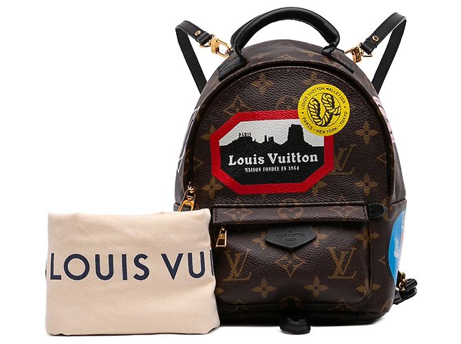 Louis Vuitton Marrone Monogram World Tour Mini Palm Springs - vista 7