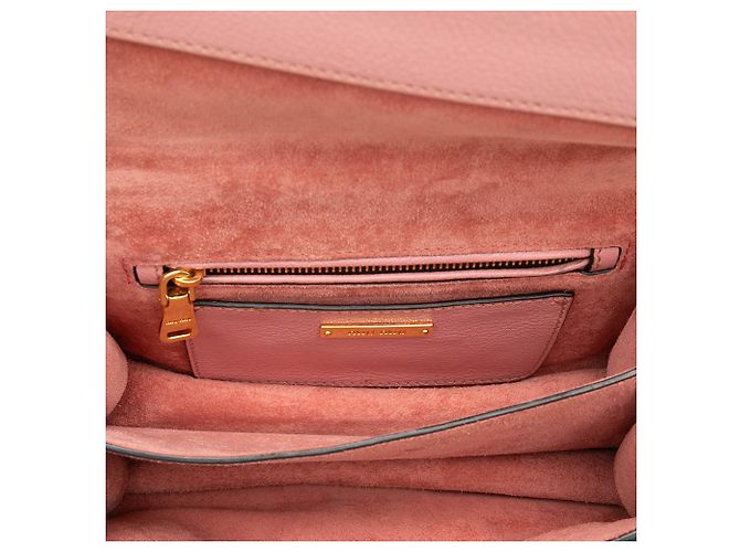 Miu Miu Bolsa transversal em couro de cabra rosa Madras - vista 4