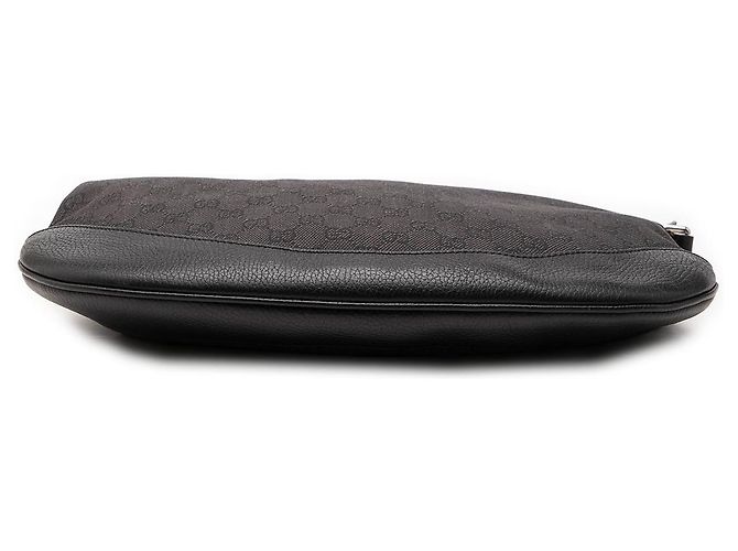 Borsa a tracolla mezza luna in denim GG nero Large di Gucci - vista 3