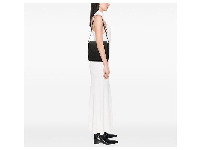 Céline Borsa a tracolla Celine in tela Macadam nera Nero - vista 7