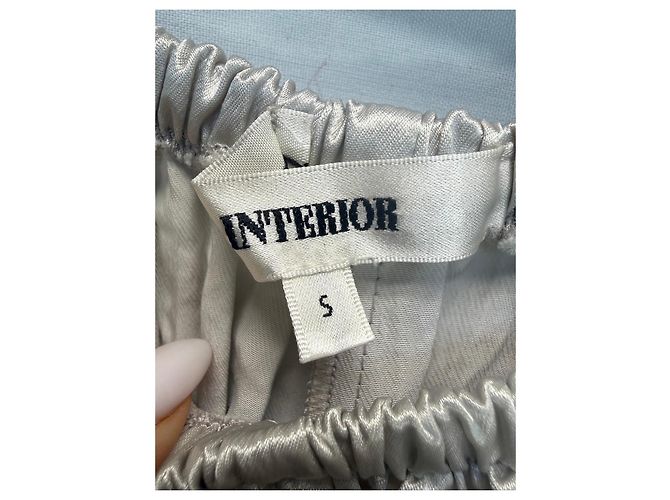 Autre Marque INTERIOR Plissee-Acetat-Set Silber Beige Grau - Ansicht 5