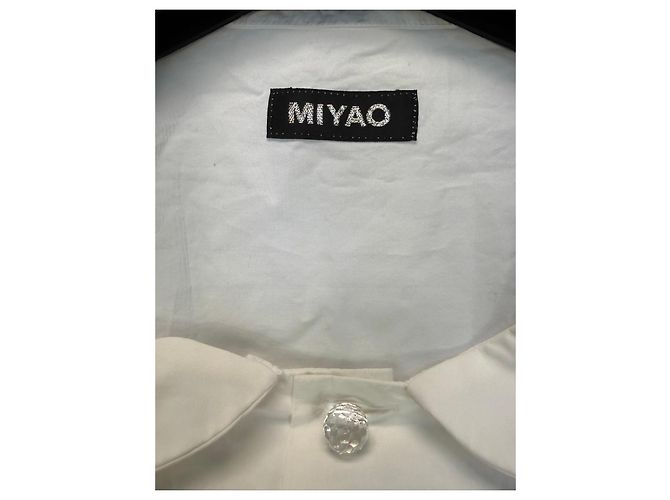 Autre Marque Miyao Robe-chemise oversize en coton blanc - vue 2