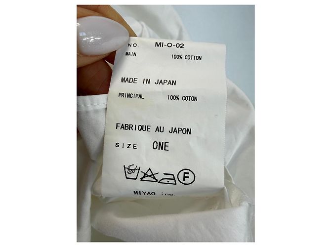 Autre Marque Miyao Robe-chemise oversize en coton blanc - vue 3