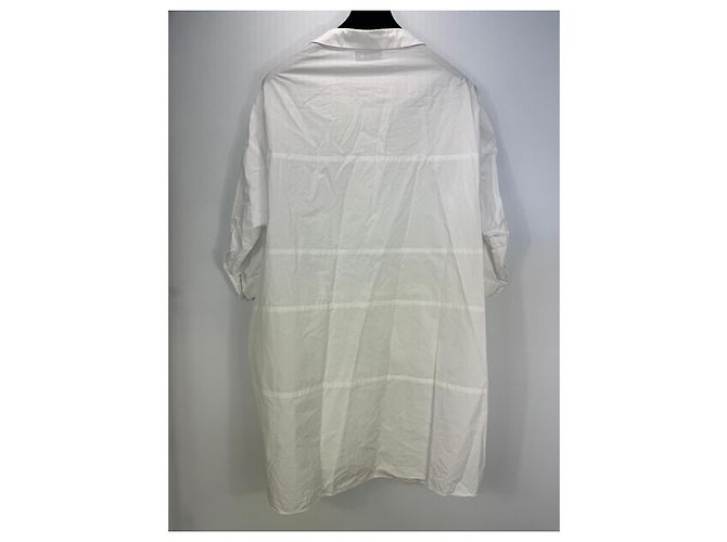 Autre Marque Miyao Robe-chemise oversize en coton blanc - vue 4