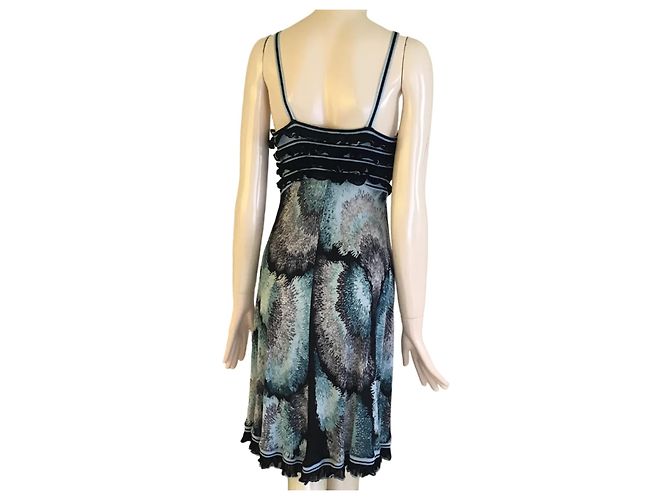 Missoni Viskosekleid Schwarz Weiß Blau Grau - Ansicht 4