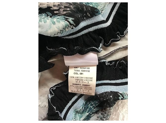 Missoni Viskosekleid Schwarz Weiß Blau Grau - Ansicht 6
