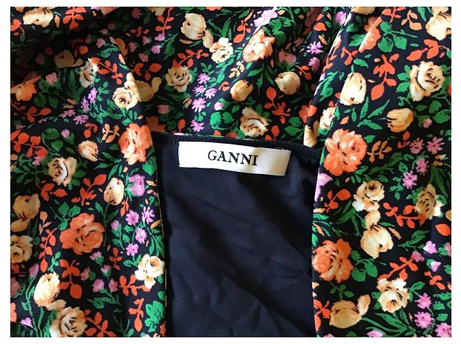 Ganni Kleid mit Blumenprint und Wickeloptik - Ansicht 11