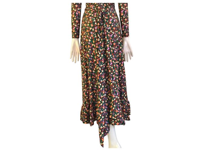 Ganni Kleid mit Blumenprint und Wickeloptik - Ansicht 9