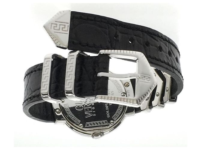 Medusa Gianni Versace Signature Watch Black Silver hardware - view 3
