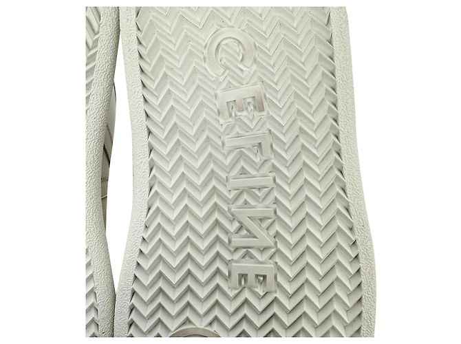 Céline Sneakers Celine con lacci e strap in velcro in pelle bianca Bianco - vista 11