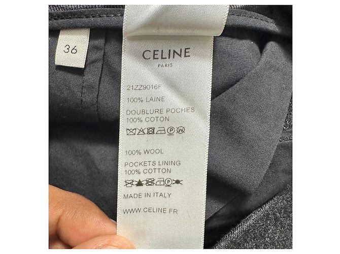 Céline Celine Plisierter Hosen aus schwarzer Wolle - Ansicht 6