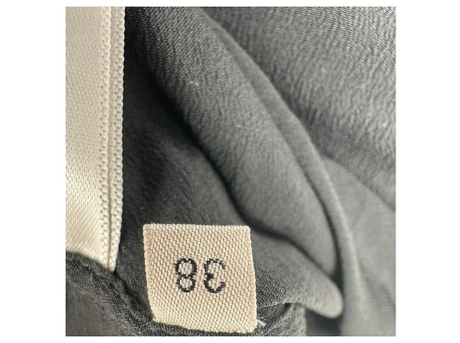 Céline Celine Button-Up Langarmbluse aus schwarzem Acetat - Ansicht 8
