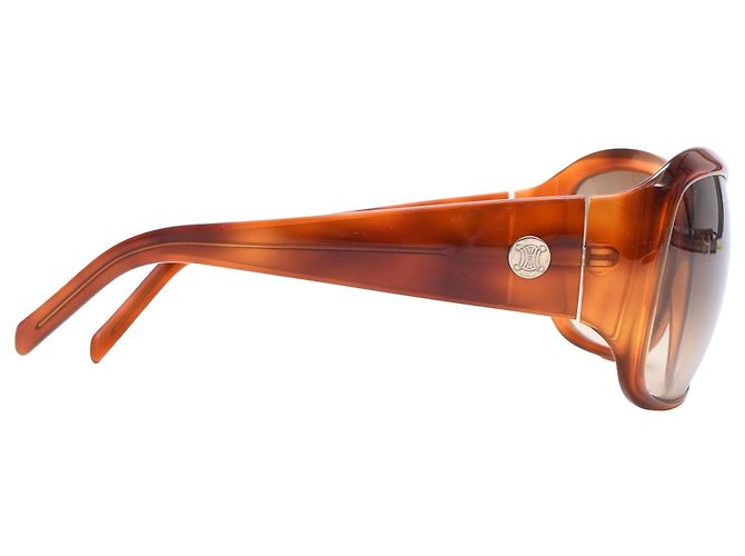 Céline Gafas de sol oversize Celine SC1621V en acetato marrón Castaño - vista 3