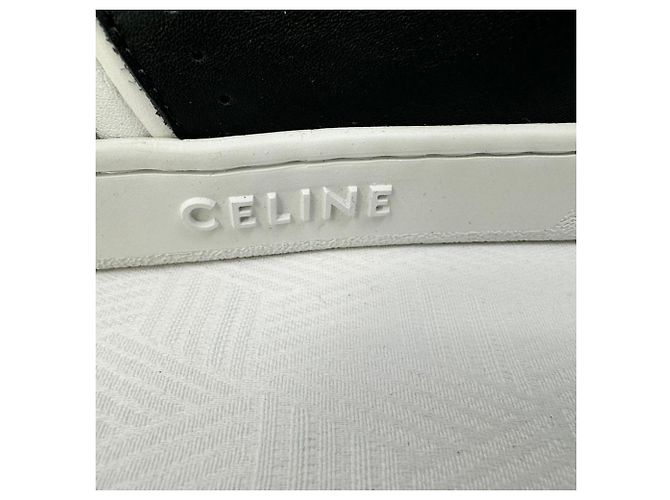 Céline Sneakers alte Celine Trainer CT-01 in pelle nera Nero - vista 10