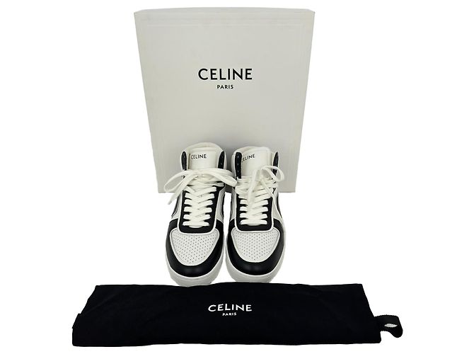 Céline Sneakers alte Celine Trainer CT-01 in pelle nera Nero - vista 16