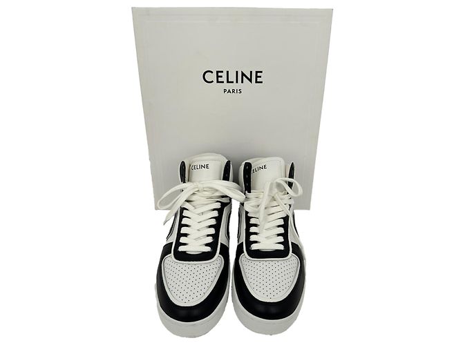 Céline Sneakers alte Celine Trainer CT-01 in pelle nera Nero - vista 17