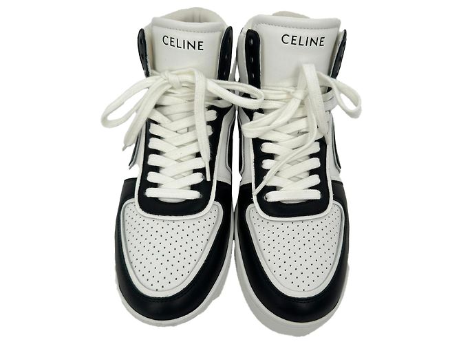 Céline Sneakers alte Celine Trainer CT-01 in pelle nera Nero - vista 3