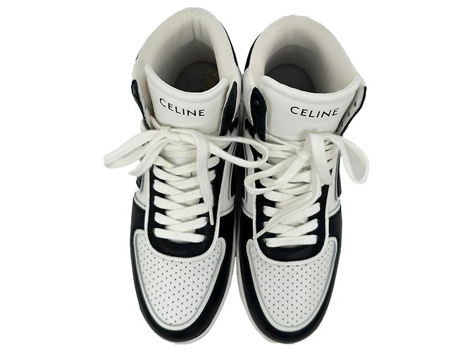 Céline Sneakers alte Celine Trainer CT-01 in pelle nera Nero - vista 4
