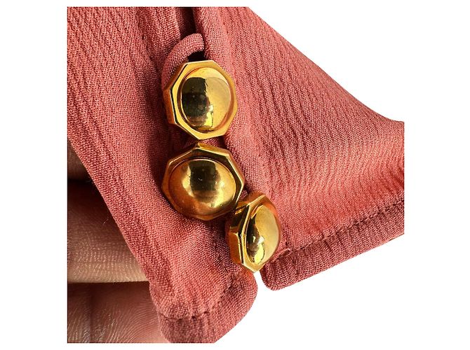 Camicetta Gucci in seta corallo con scollo perline Arancione - vista 4
