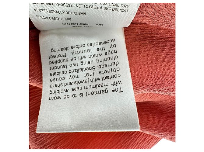 Camicetta Gucci in seta corallo con scollo perline Arancione - vista 9