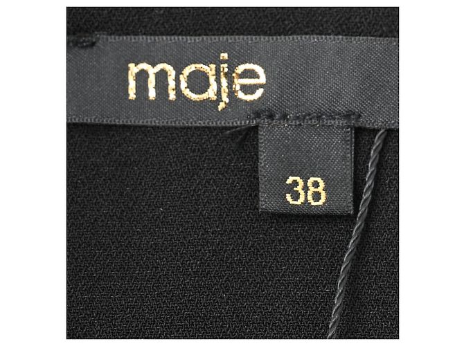 Maje Verone Crochet-Jacke aus schwarzer Viskose - Ansicht 4