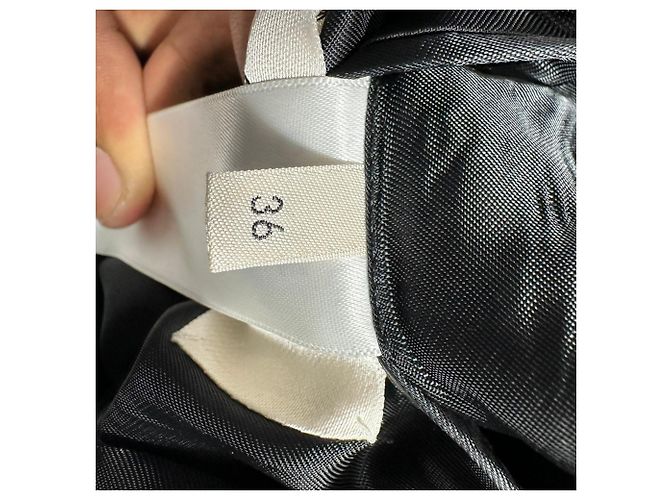 Céline Celine Einreihiger klassischer Blazer aus schwarzer Wolle - Ansicht 6