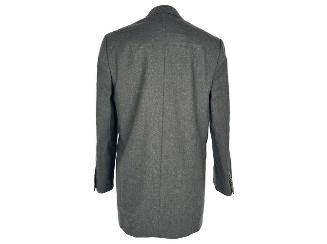 Céline Celine Single-Breasted Structured Blazer in Black Wool Grey - view 3