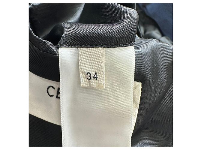 Céline Celine Single-Breasted Structured Blazer in Black Wool Grey - view 5
