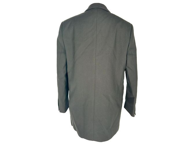 Céline Celine Einreihiger klassischer Blazer aus schwarzer Wolle - Ansicht 3